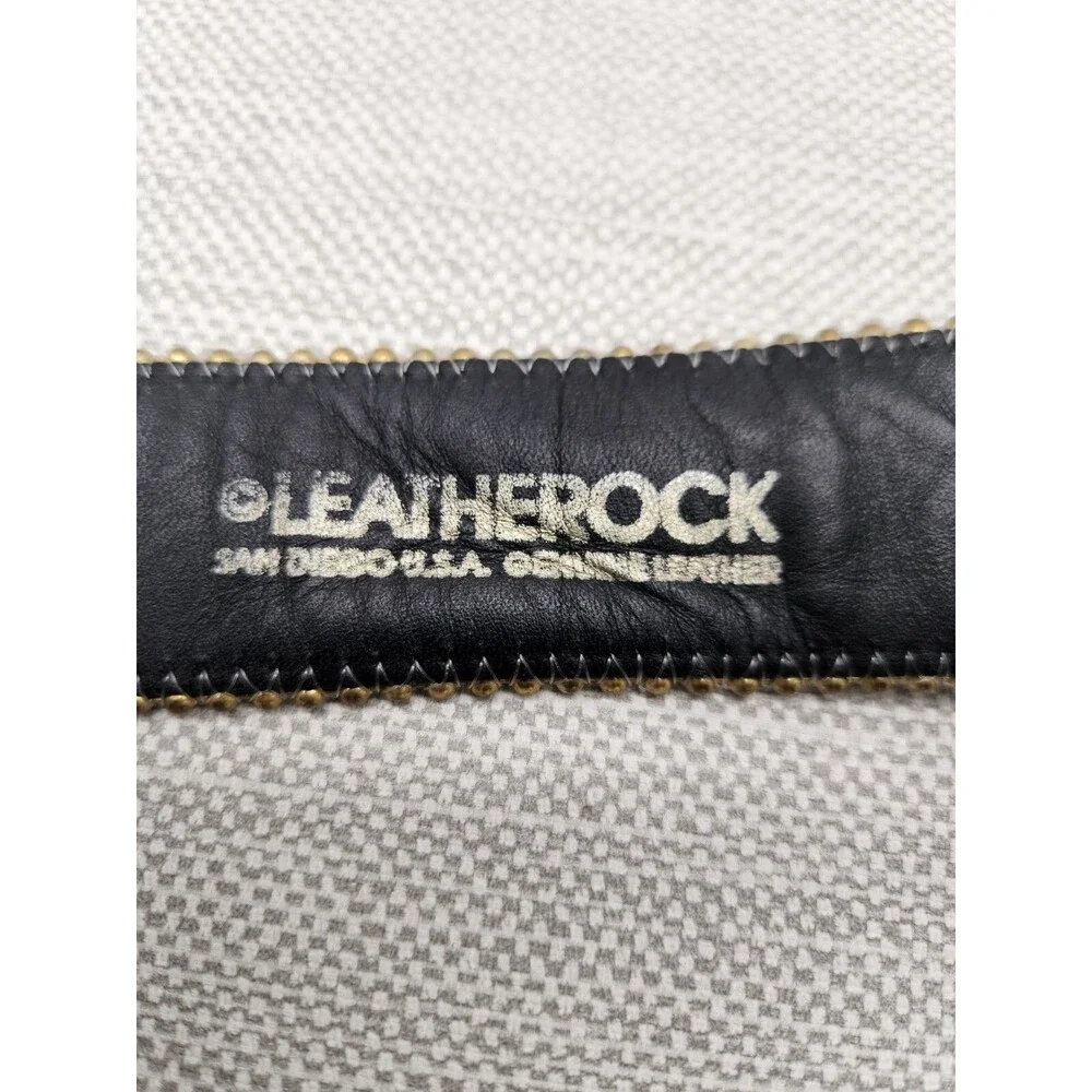Leatherock M/L Brown Leather Belt Women Embellished Screws Nuts Buckle